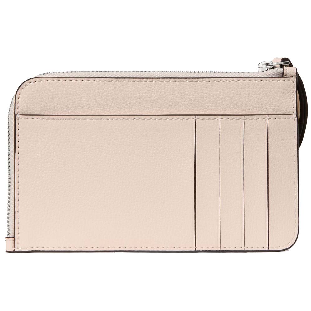 Kate Spade Lucy Floral Small Card Holder Wristlet Fresh Peach Multi Beige # KP011