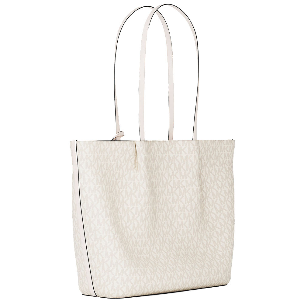 Michael Kors Carson Large Signature Logo Tote Bag Light Cream Multi # 35R6G2ZT3B