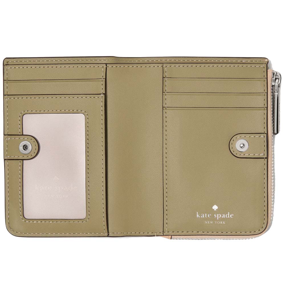 Kate Spade Small L-Zip Wallet Crisp Peach Orange # KN764