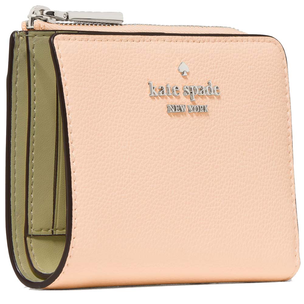 Kate Spade Small L-Zip Wallet Crisp Peach Orange # KN764