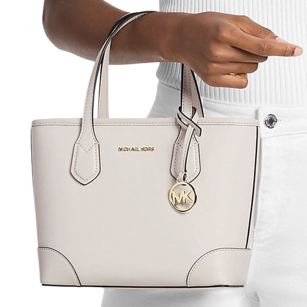 Michael Kors Eva Extra-Small Leather Convertible Tote Bag Light Cream # 35S6GV0T0L