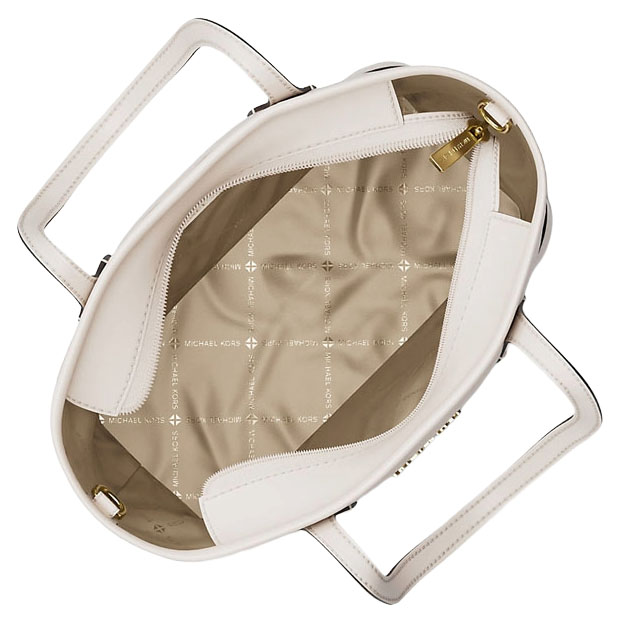 Michael Kors Eva Extra-Small Leather Convertible Tote Bag Light Cream # 35S6GV0T0L