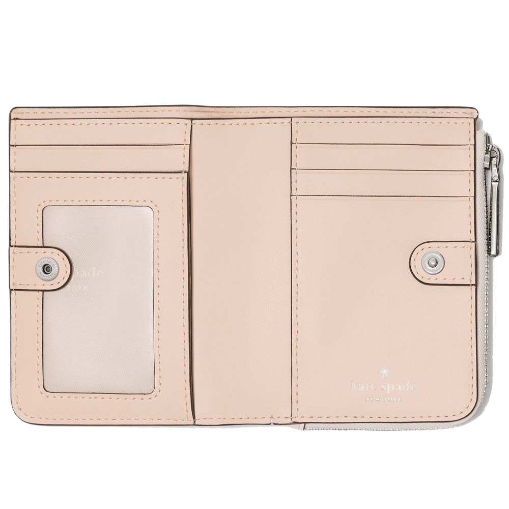 Kate Spade Small L-Zip Wallet Fresh Peach Beige # KN764