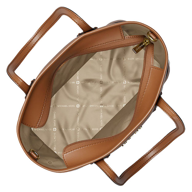 Michael Kors Eva Extra-Small Leather Convertible Tote Bag Luggage Brown # 35S6GV0T0L