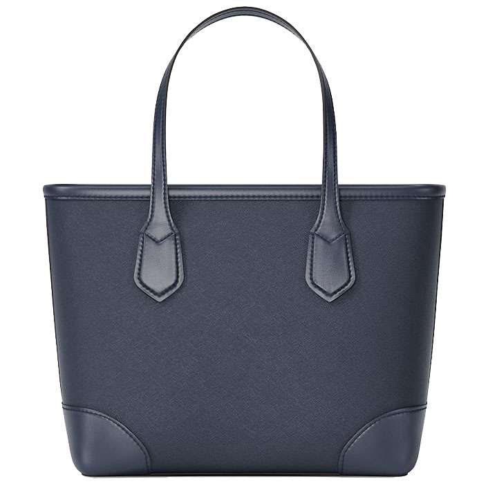 Michael Kors Eva Extra-Small Saffiano Leather Convertible Tote Bag Navy Navy Blue # 35S6SV0T0L