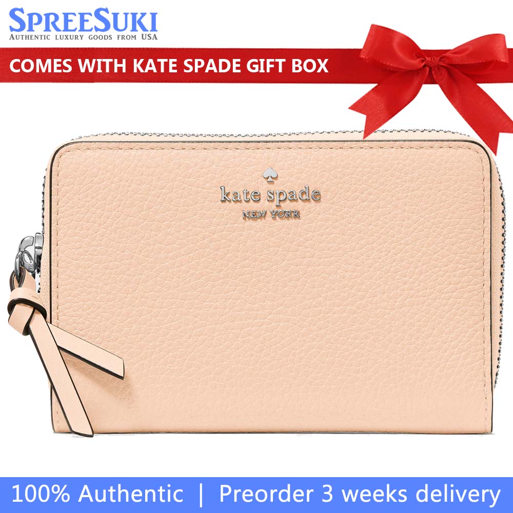 Kate Spade Knott Medium Wallet Crisp Peach Beige # KN730
