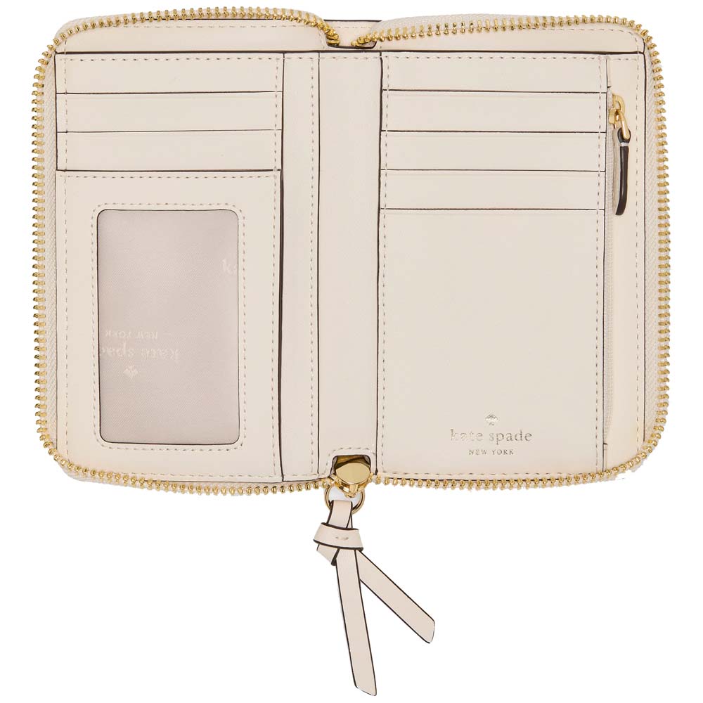 Kate Spade Knott Straw Medium Wallet Natural Light Brown # KO519