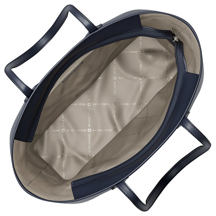 Michael Kors Eva Large Saffiano Leather Tote Bag Navy Navy Blue # 35S6SV0T3L