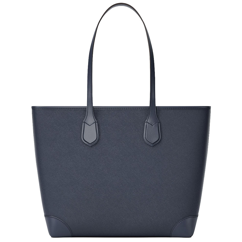 Michael Kors Eva Large Saffiano Leather Tote Bag Navy Navy Blue # 35S6SV0T3L