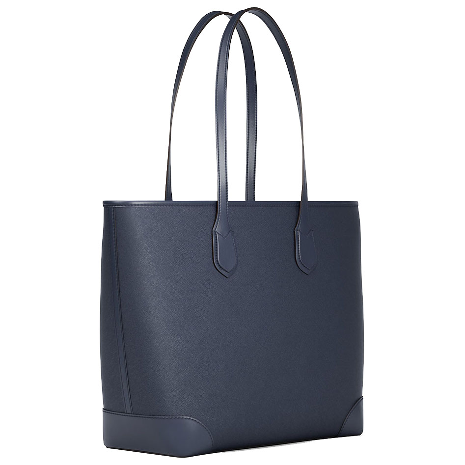 Michael Kors Eva Large Saffiano Leather Tote Bag Navy Navy Blue # 35S6SV0T3L