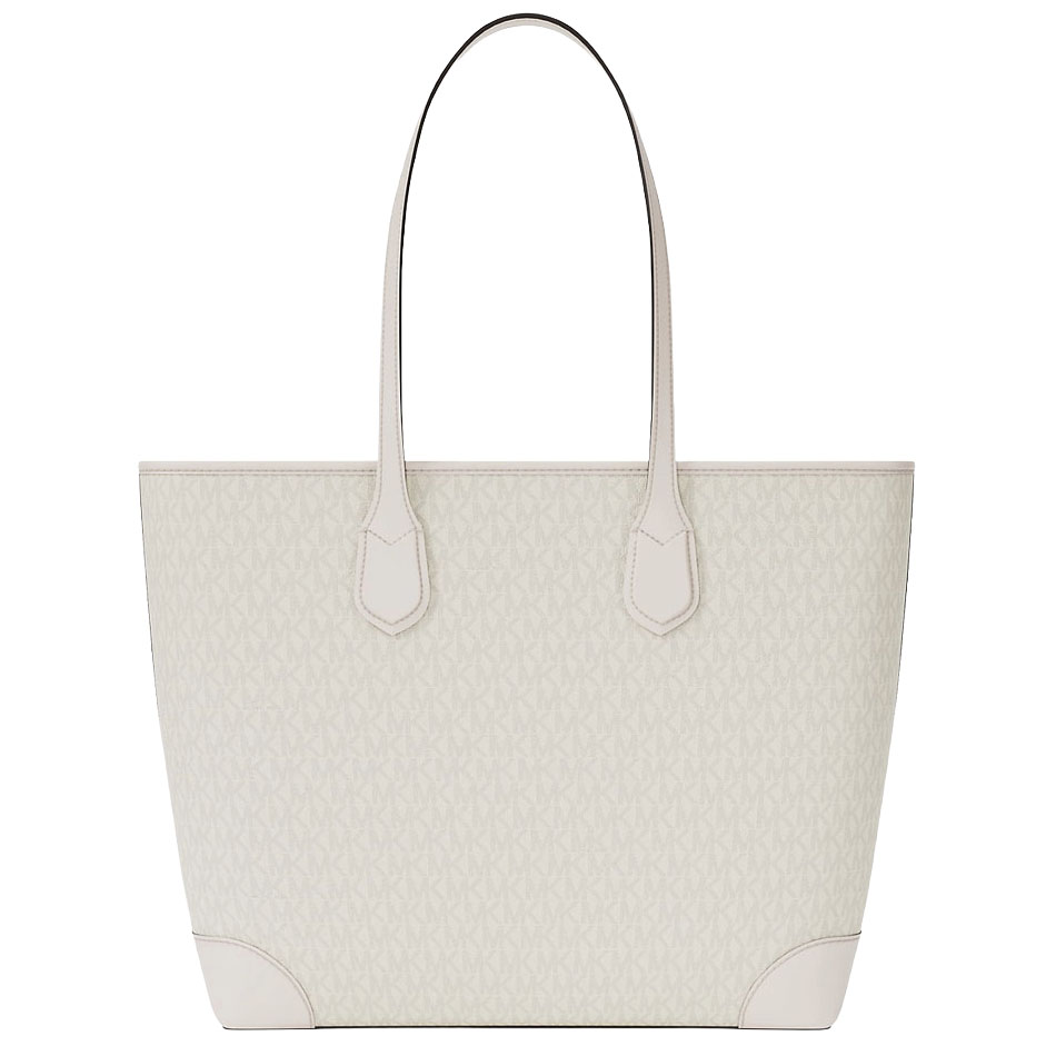 Michael Kors Eva Large Signature Logo Tote Bag Light Cream Multi # 35S6GV0T3B