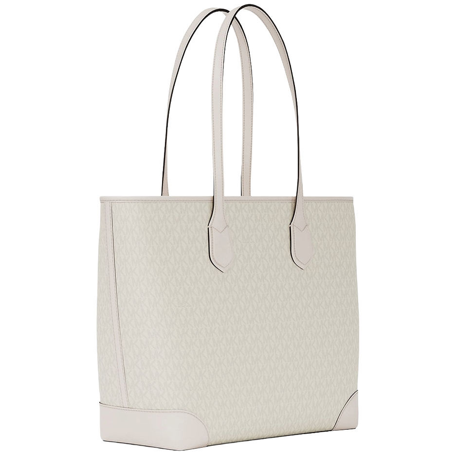 Michael Kors Eva Large Signature Logo Tote Bag Light Cream Multi # 35S6GV0T3B
