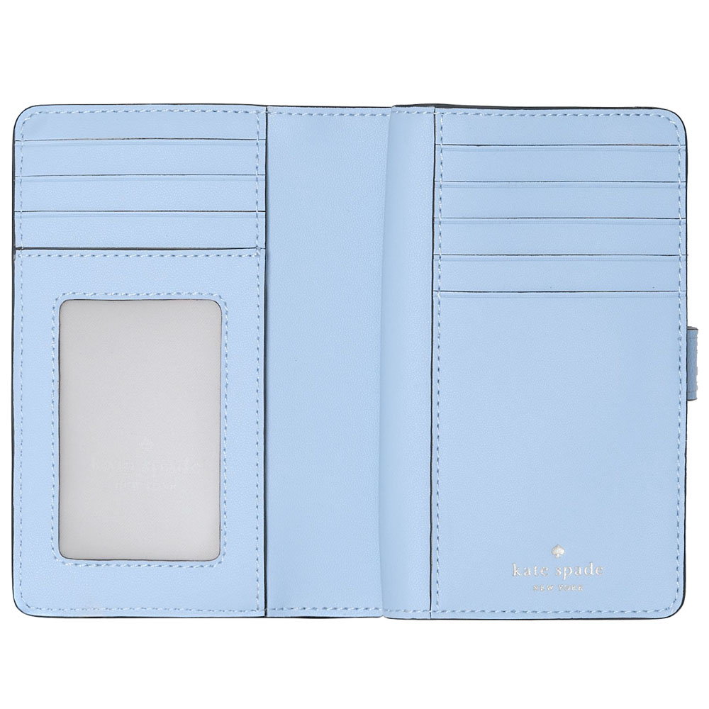 Kate Spade Floral Medium Bifold Wallet North Star Blue # KP025