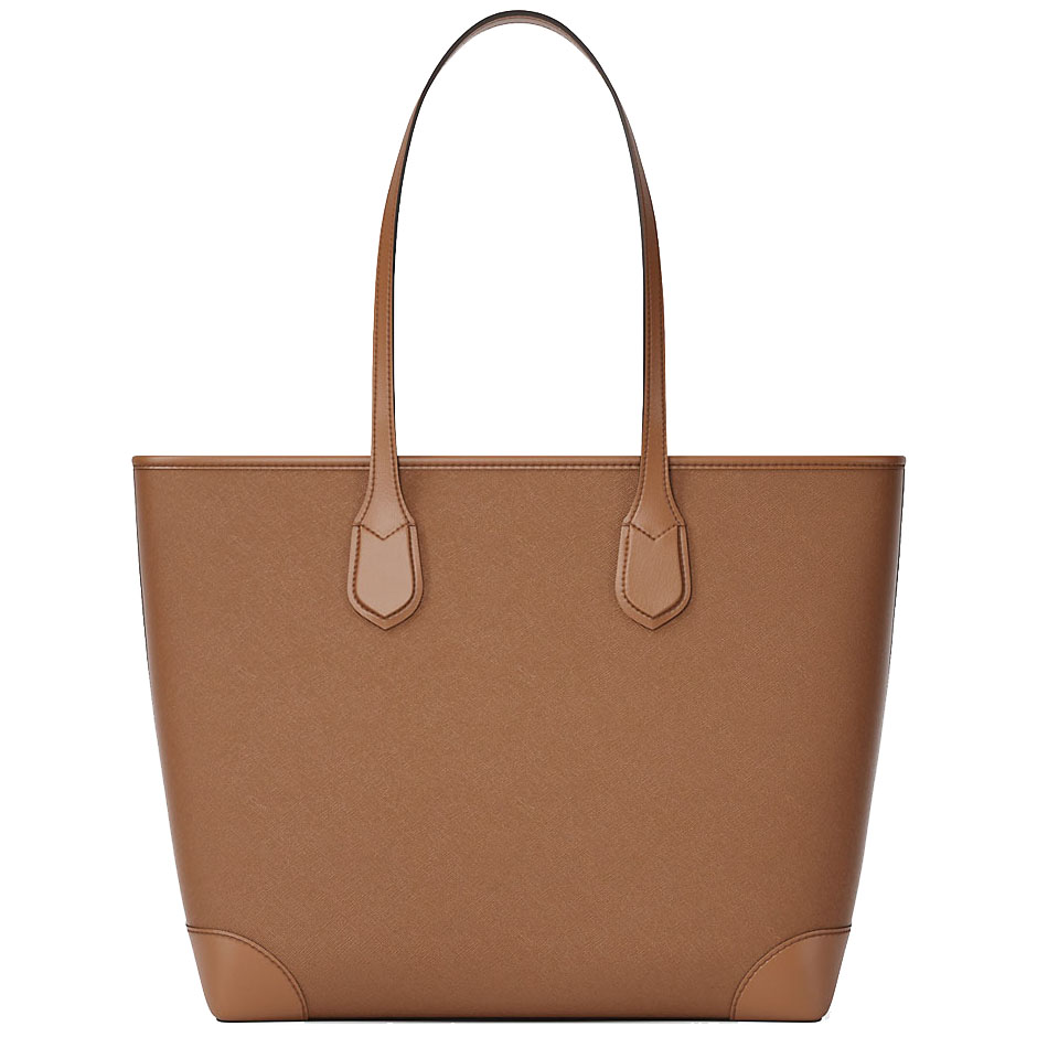 Michael Kors Eva Large Saffiano Leather Tote Bag Luggage Brown # 35S6GV0T3L