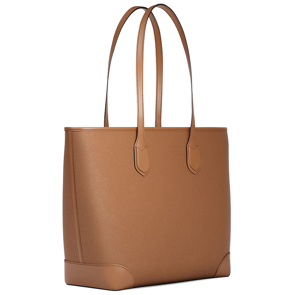 Michael Kors Eva Large Saffiano Leather Tote Bag Luggage Brown # 35S6GV0T3L