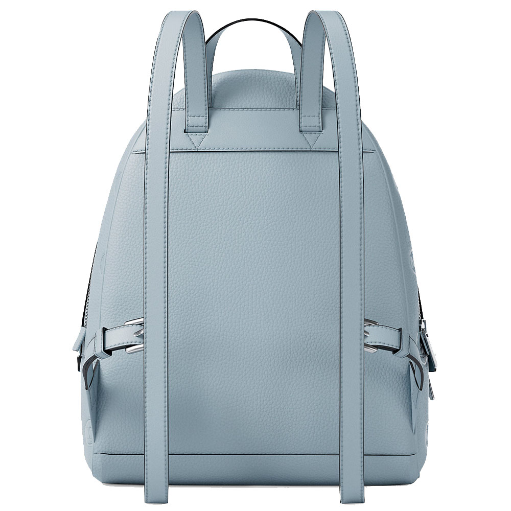 Michael Kors Rhea Medium Logo Debossed Backpack Pale Ocean Light blue # 35S6SRAB2V