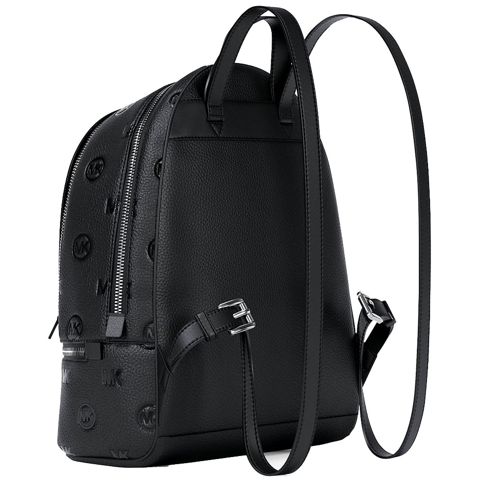 Michael Kors Rhea Medium Logo Debossed Backpack Black # 35S6SRAB2V