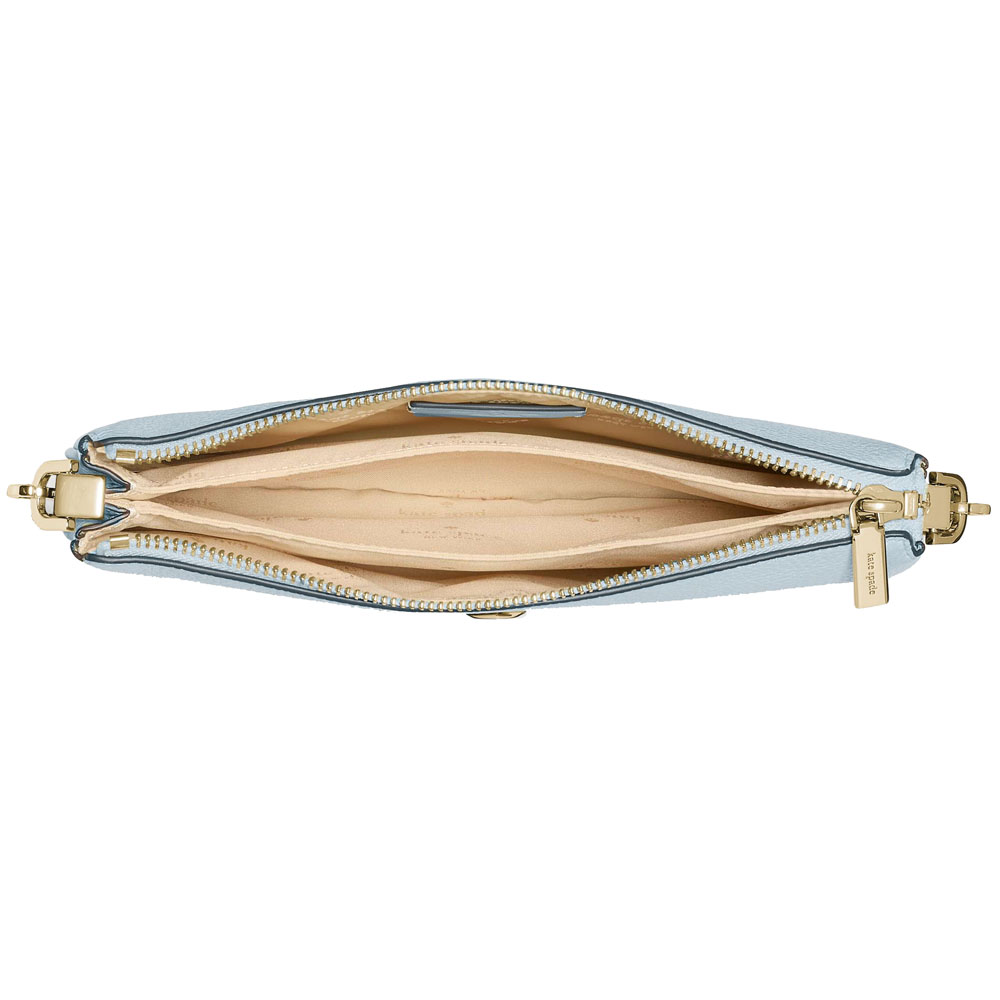 Kate Spade Kayla Small Triple Compartment Crossbody Crisp Sky Light blue # KL806