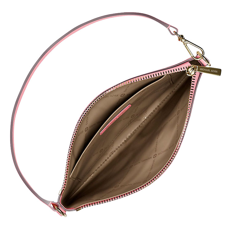 Michael Kors Jet Set Small Signature Logo Convertible Wristlet Carnation Pink # 35T4GTVW5B