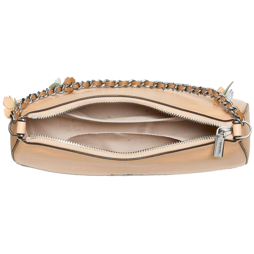 Kate Spade Margot Floral Chain Crossbody Bag Citrus Glaze Orange # KP050