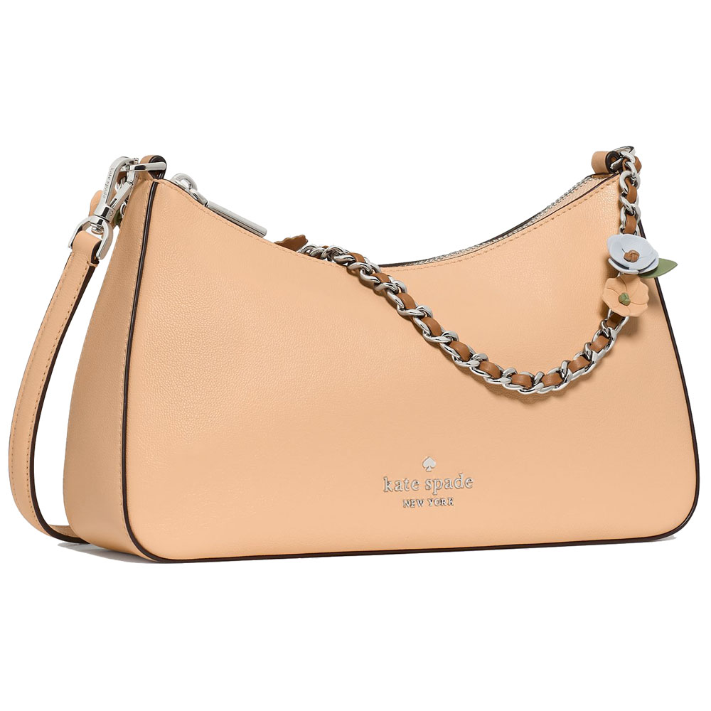 Kate Spade Margot Floral Chain Crossbody Bag Citrus Glaze Orange # KP050