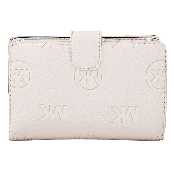 Michael Kors Jet Set Travel Medium Logo Debossed Billfold Wallet Light Cream # 35S6GTVF6V