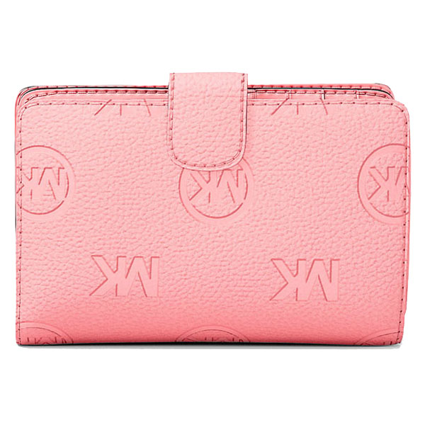 Michael Kors Jet Set Travel Medium Logo Debossed Billfold Wallet Carnation Pink # 35S6GTVF6V