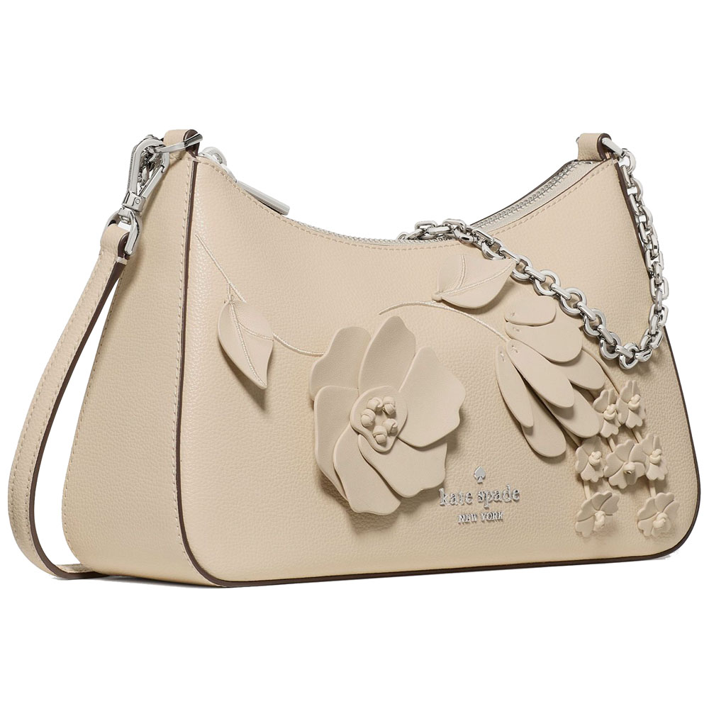 Kate Spade Margot Floral Crossbody Bag Milk Glass Multi Beige # KP055