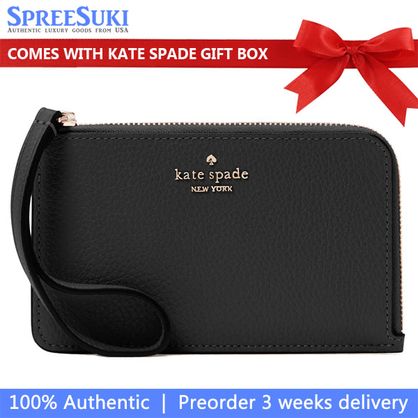 Kate Spade Lucy Small Card Holder Wristlet Black # KM461