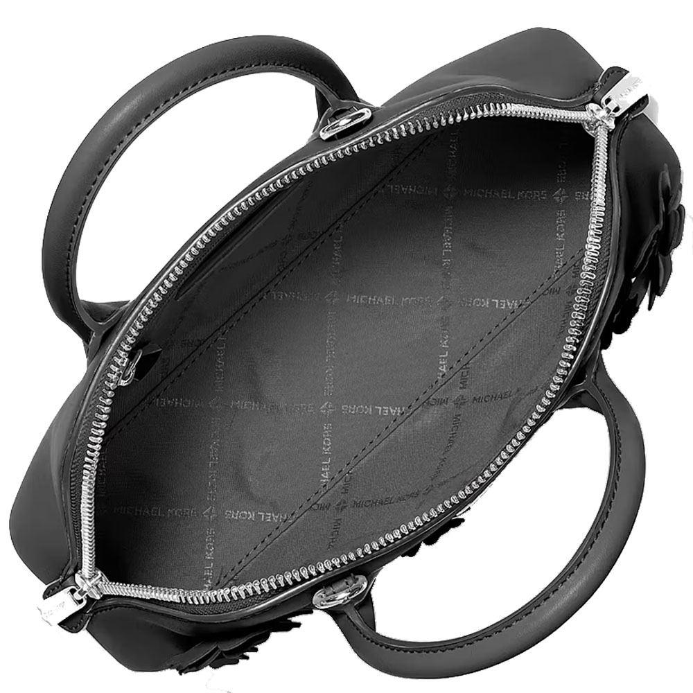 Michael Kors Petra Small Floral Embellished Crossbody Bag Black # 35S6S2PC1V