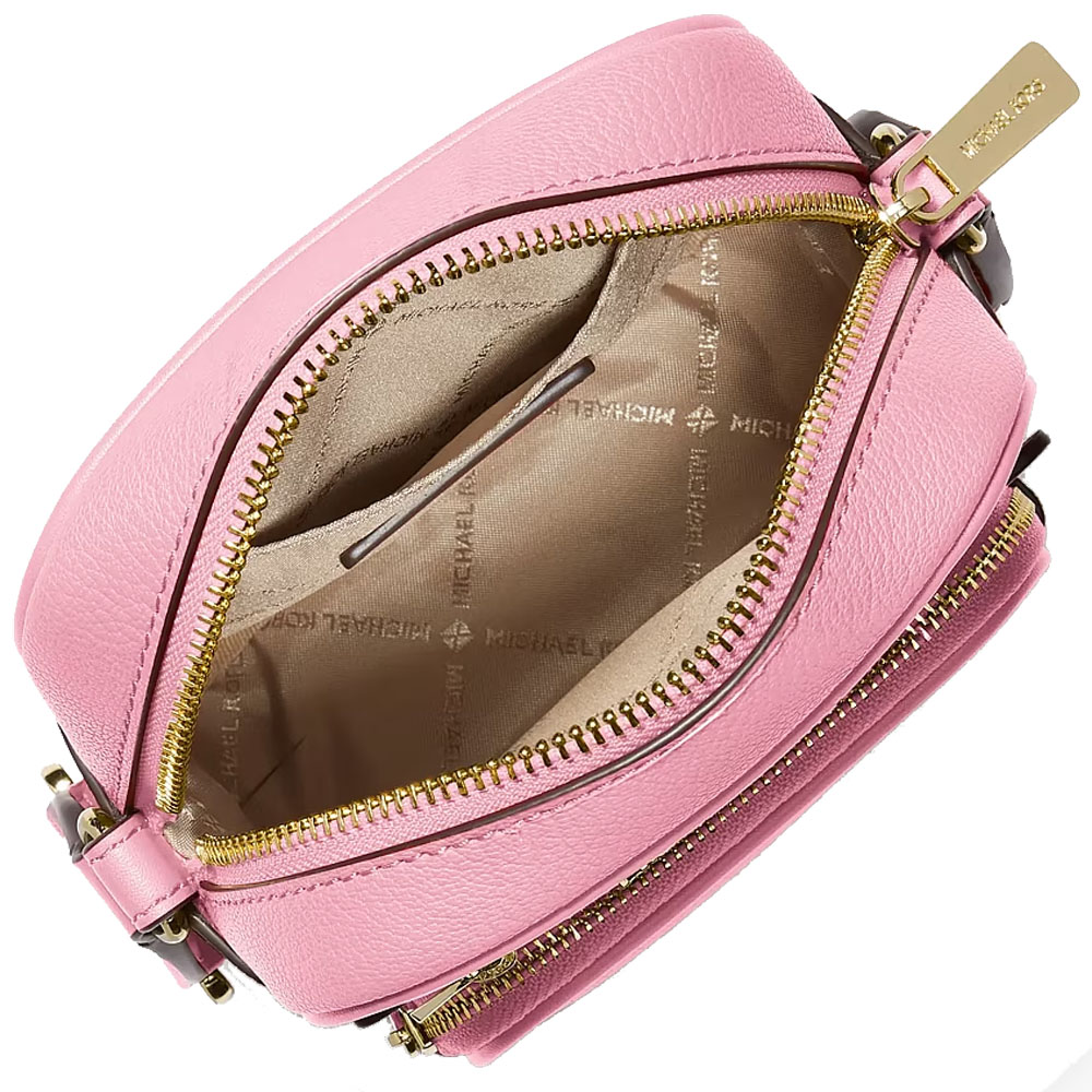 Michael Kors Jet Set Medium Leather Crossbody Bag Carnation Pink # 35T4GTTC2L