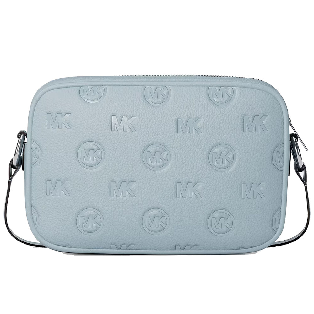 Michael Kors Jet Set Travel Large Logo Debossed Camera Crossbody Bag Pale Ocean Light blue # 35S6STVC7V