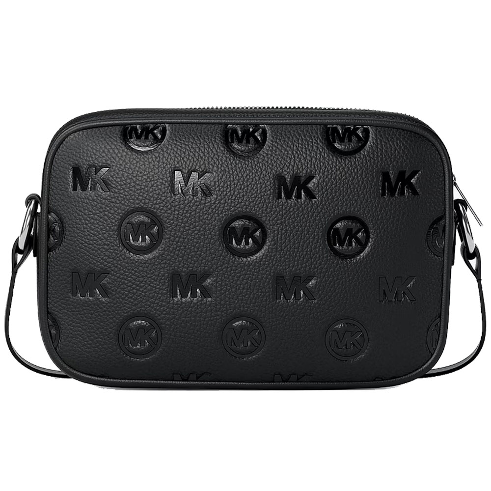 Michael Kors Jet Set Travel Large Logo Debossed Camera Crossbody Bag Black # 35S6STVC7V