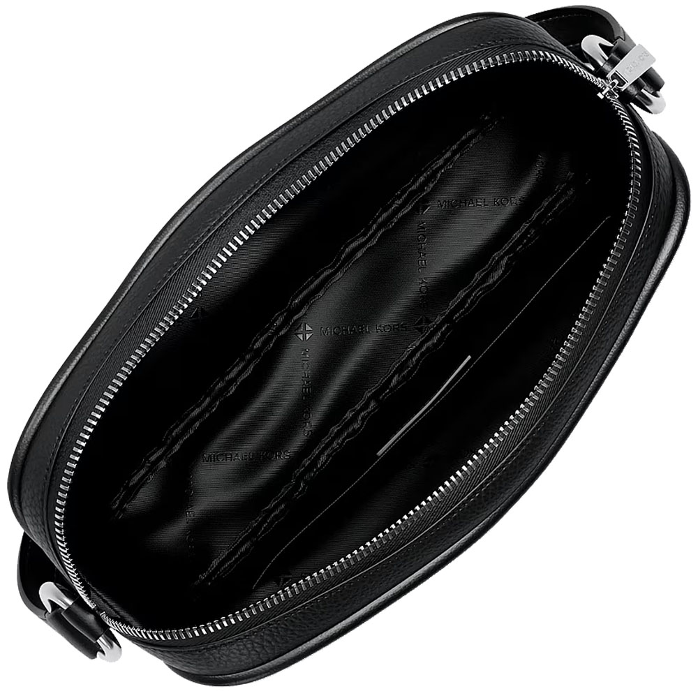 Michael Kors Jet Set Travel Large Logo Debossed Camera Crossbody Bag Black # 35S6STVC7V