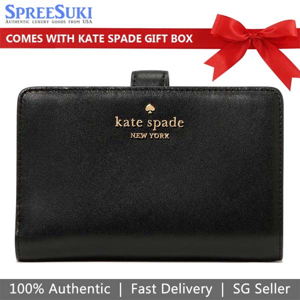 Kate Spade Madison Medium Bifold Wallet Black # KM624