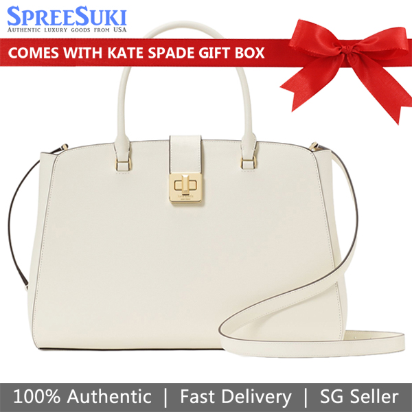 Kate Spade Phoebe Commuter Tote Meringue White # KK979