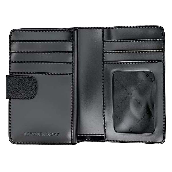 Michael Kors Jet Set Travel Medium Logo Debossed Billfold Wallet Black # 35S6STVF6V