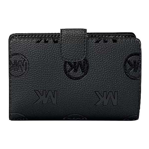 Michael Kors Jet Set Travel Medium Logo Debossed Billfold Wallet Black # 35S6STVF6V