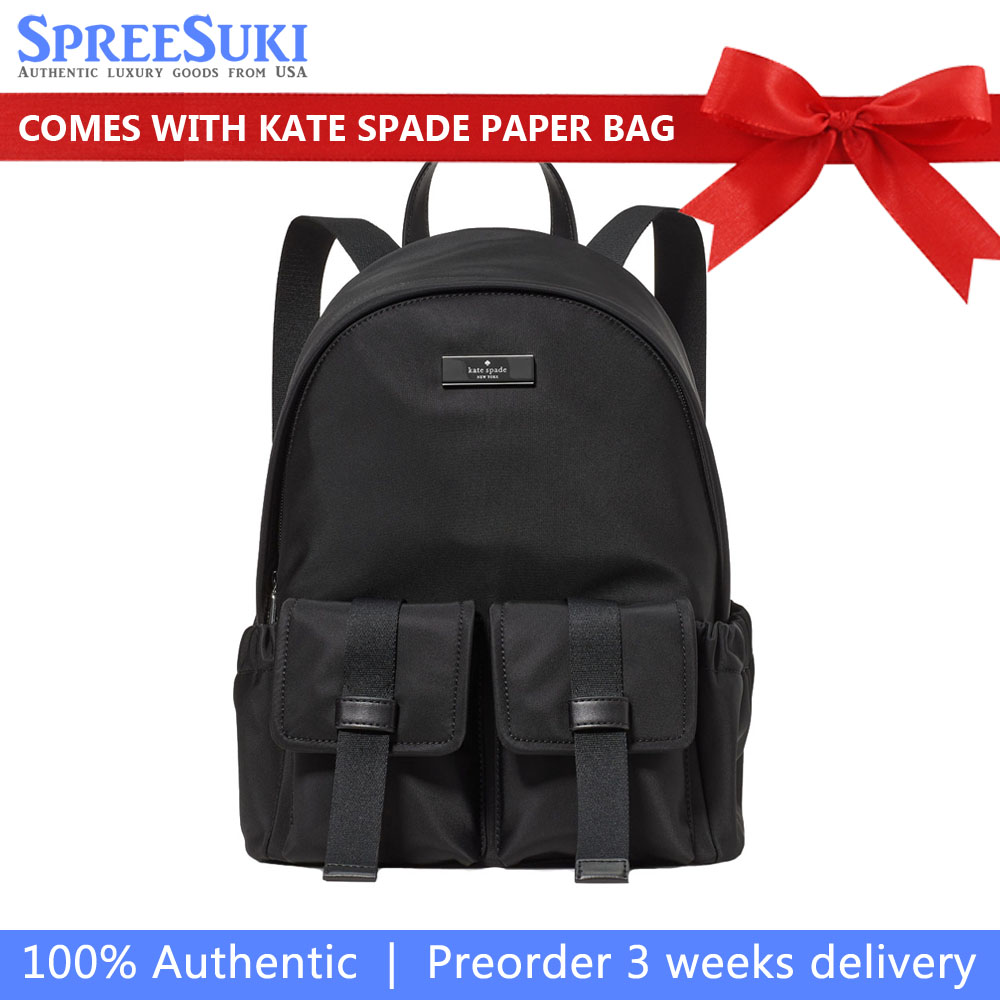 Kate Spade Carter Ksnyl Cargo Backpack Black # KN671