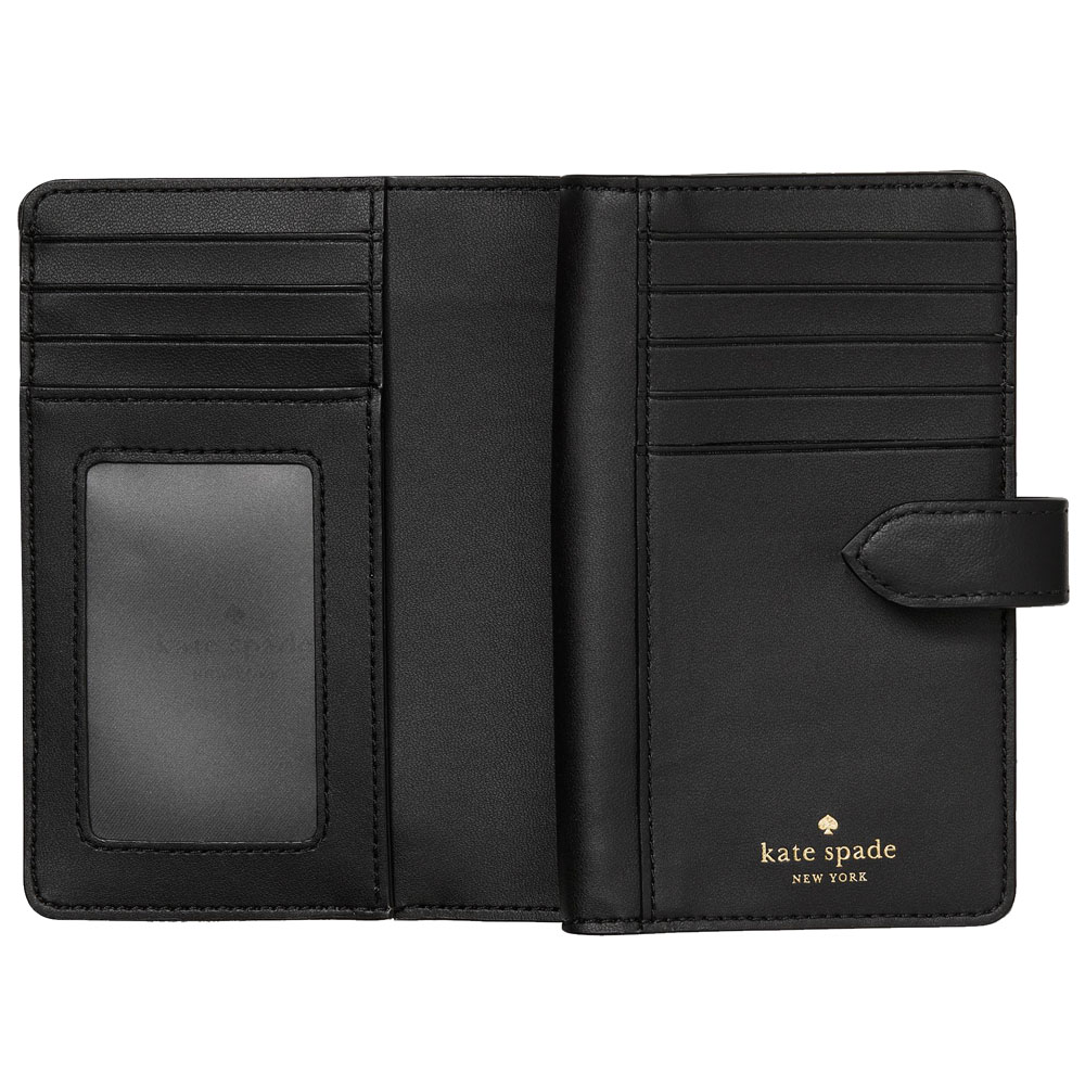 Kate Spade Medium Wallet Quilted Medium Bifold Wallet Black # KN755