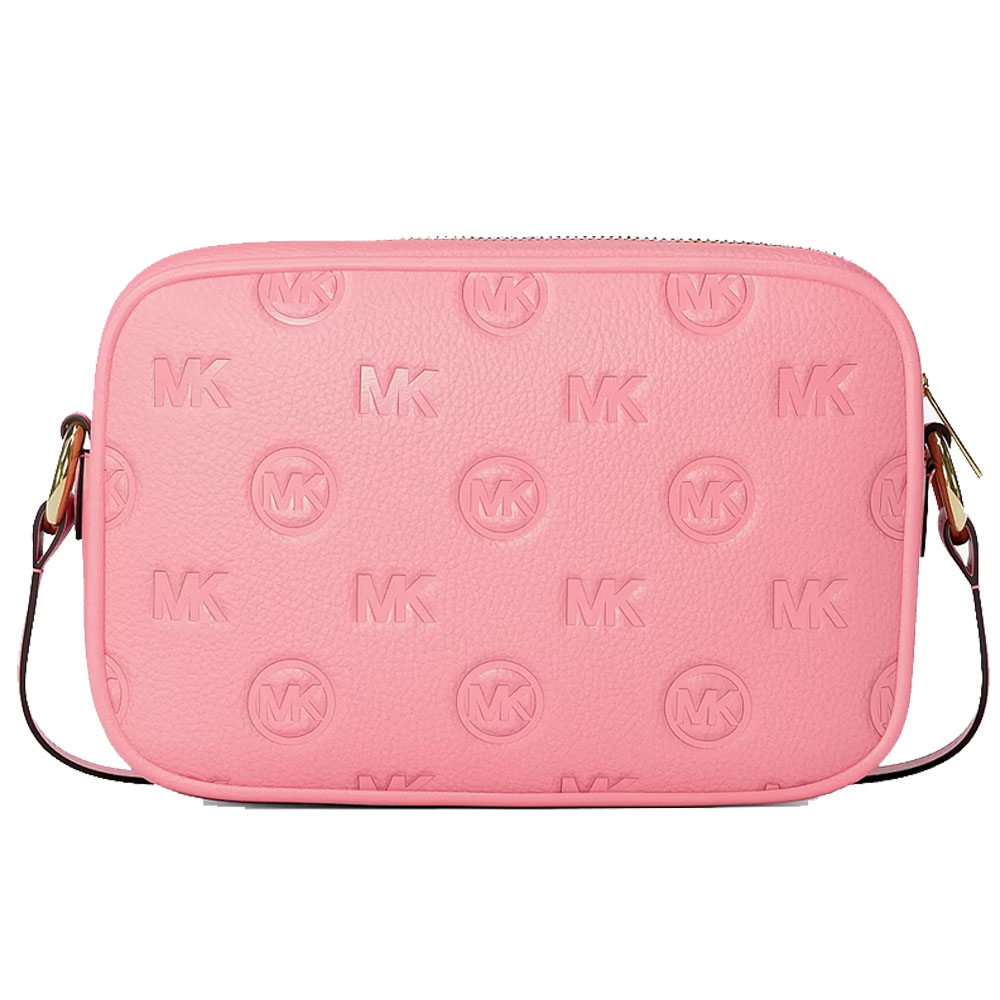 Michael Kors Jet Set Travel Large Logo Debossed Camera Crossbody Bag Carnation Pink # 35S6GTVC7V