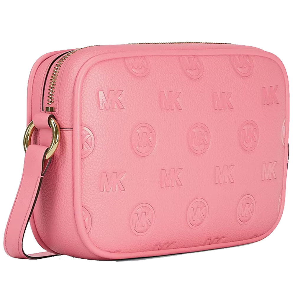 Michael Kors Jet Set Travel Large Logo Debossed Camera Crossbody Bag Carnation Pink # 35S6GTVC7V
