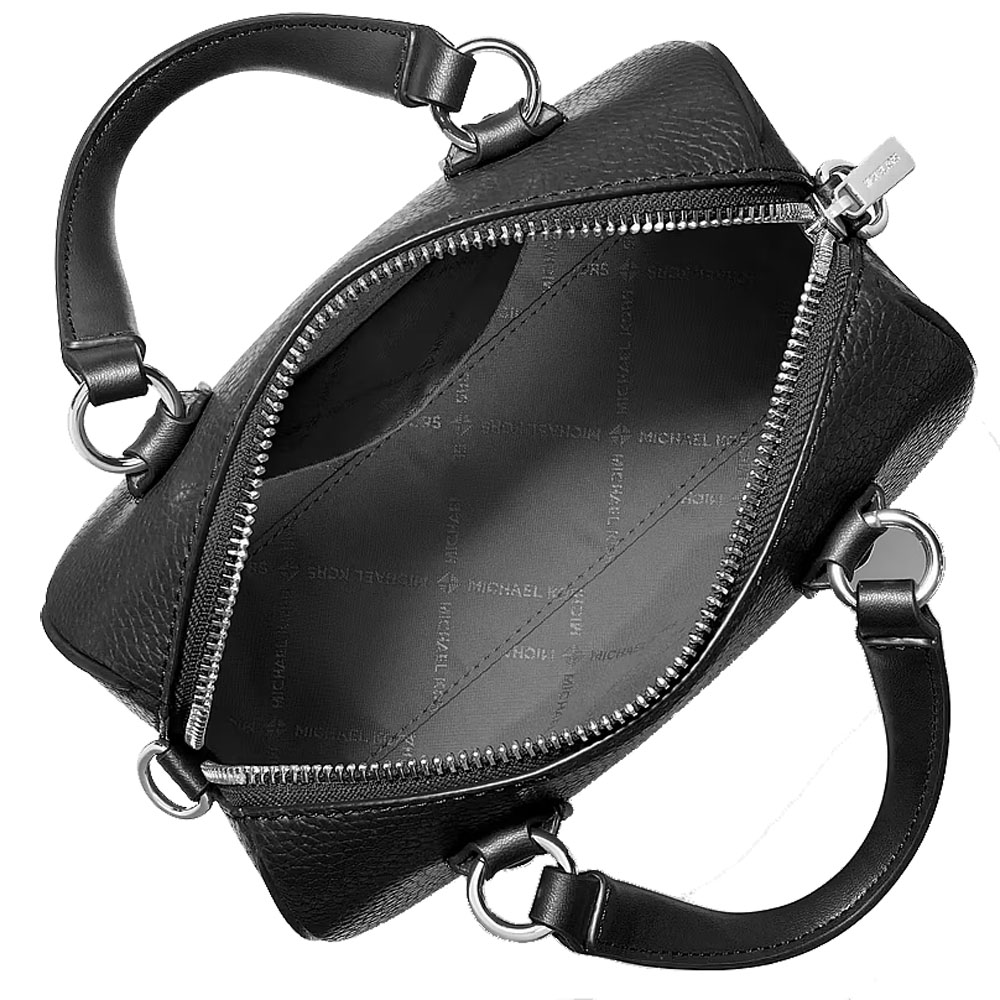 Michael Kors Grayson Small Pebbled Leather Duffel Crossbody Bag Black # 35S6SGYC1L