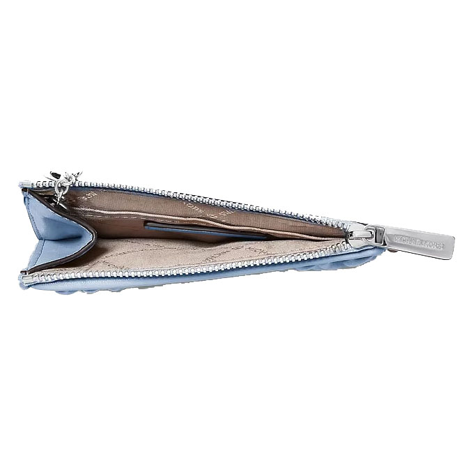 Michael Kors Jet Set Travel Small Matelassé Coin Pouch Pale Ocean Light blue # 35S6STVP1Y
