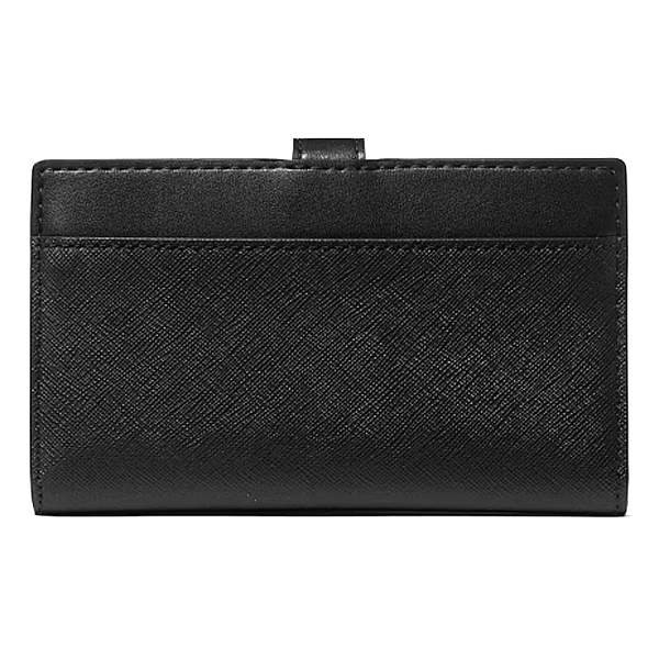 Michael Kors Greenwich Medium Saffiano Leather Bi-Fold Wallet Black # 35S5SGRF8L