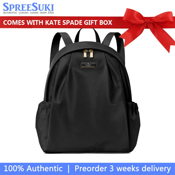 Kate Spade Carter Nylon Large Backpack Black # KL962