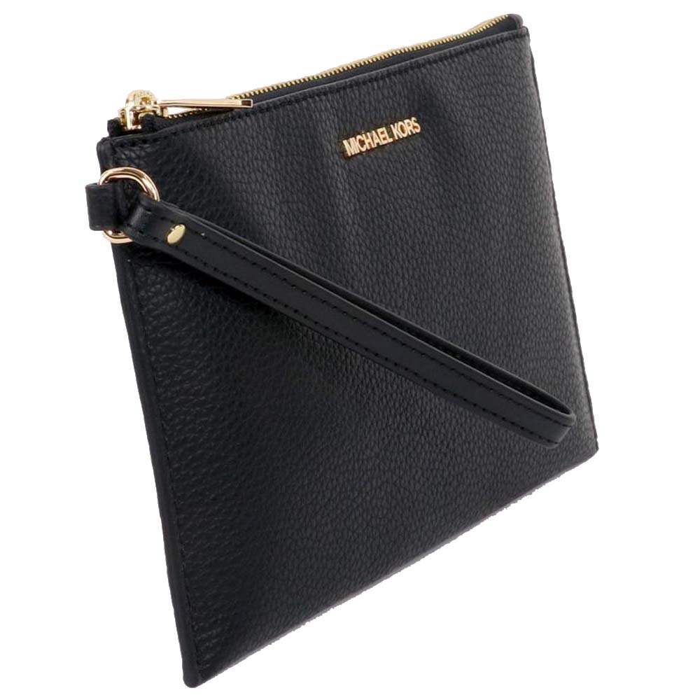 Michael Kors Large Wristlet Jet Set Travel Large Top Zip Wristlet Black # 35S4GTVW3L