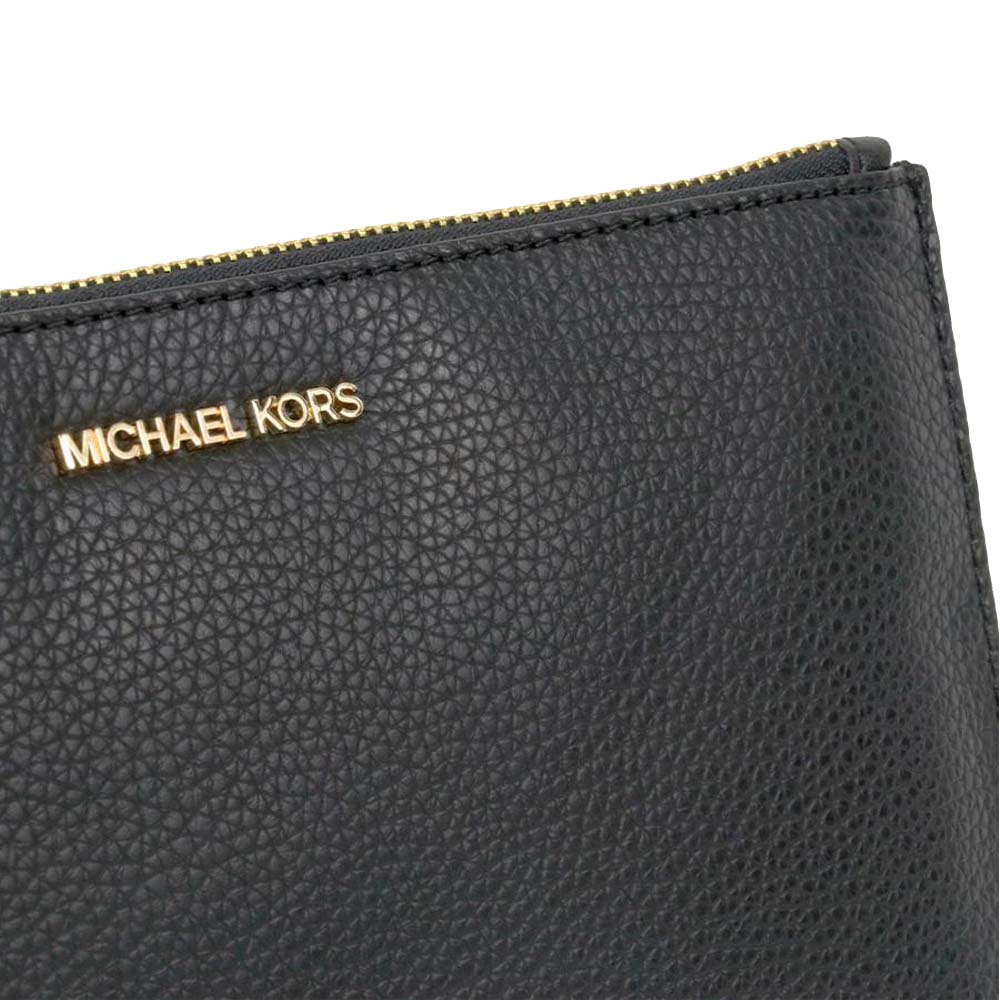 Michael Kors Large Wristlet Jet Set Travel Large Top Zip Wristlet Black # 35S4GTVW3L