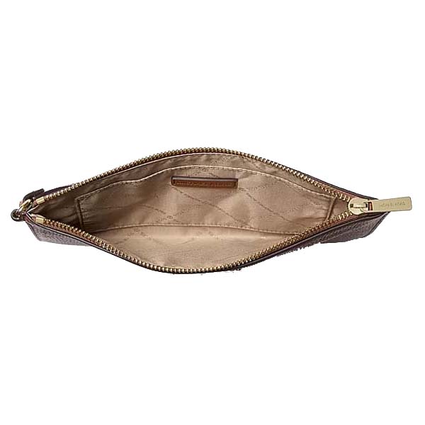 Michael Kors Large Wristlet Jet Set Travel Large Top Zip Wristlet Luggage Brown # 35S4GTVW3L