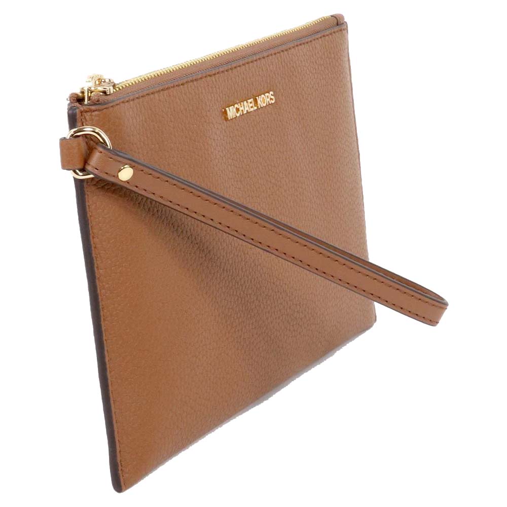 Michael Kors Large Wristlet Jet Set Travel Large Top Zip Wristlet Luggage Brown # 35S4GTVW3L